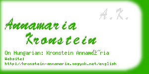 annamaria kronstein business card